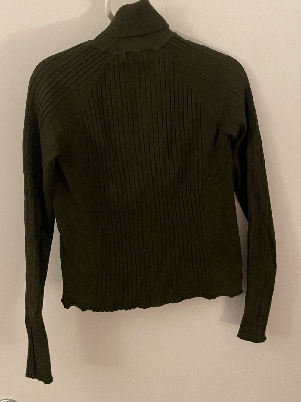 Zara Knit Wear Ribbed Turtle Neck- Dark Green